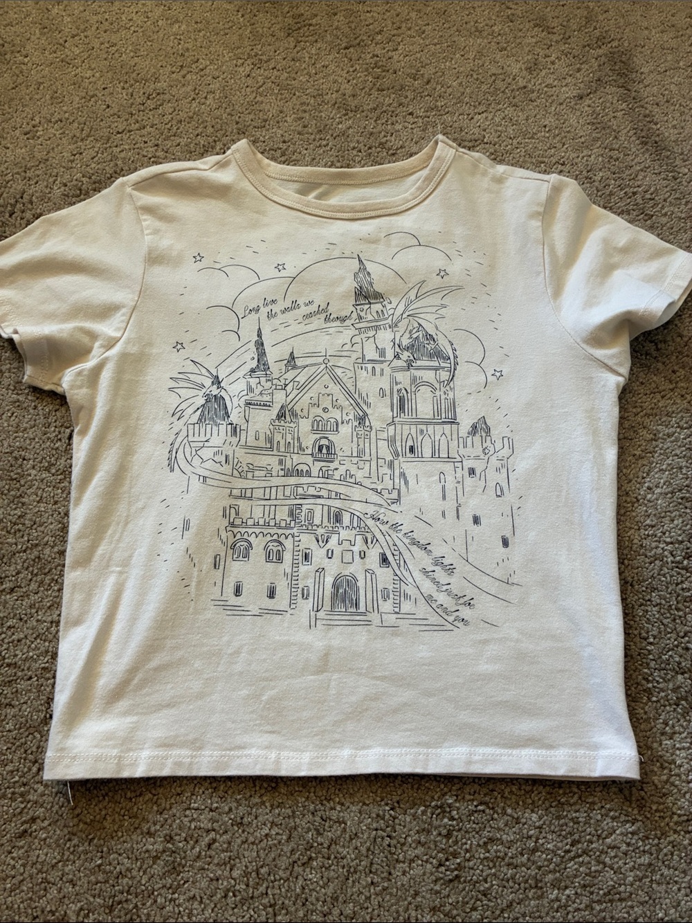 Taylor Swift Speak Now Long Live Kingdom Lights Shined Cream Baby Tee Small